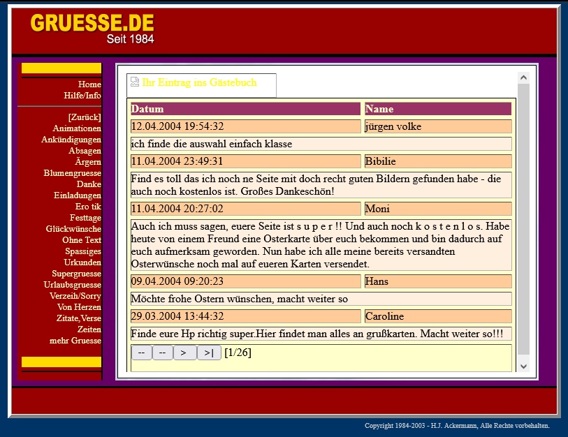 Gästebuch 2004
