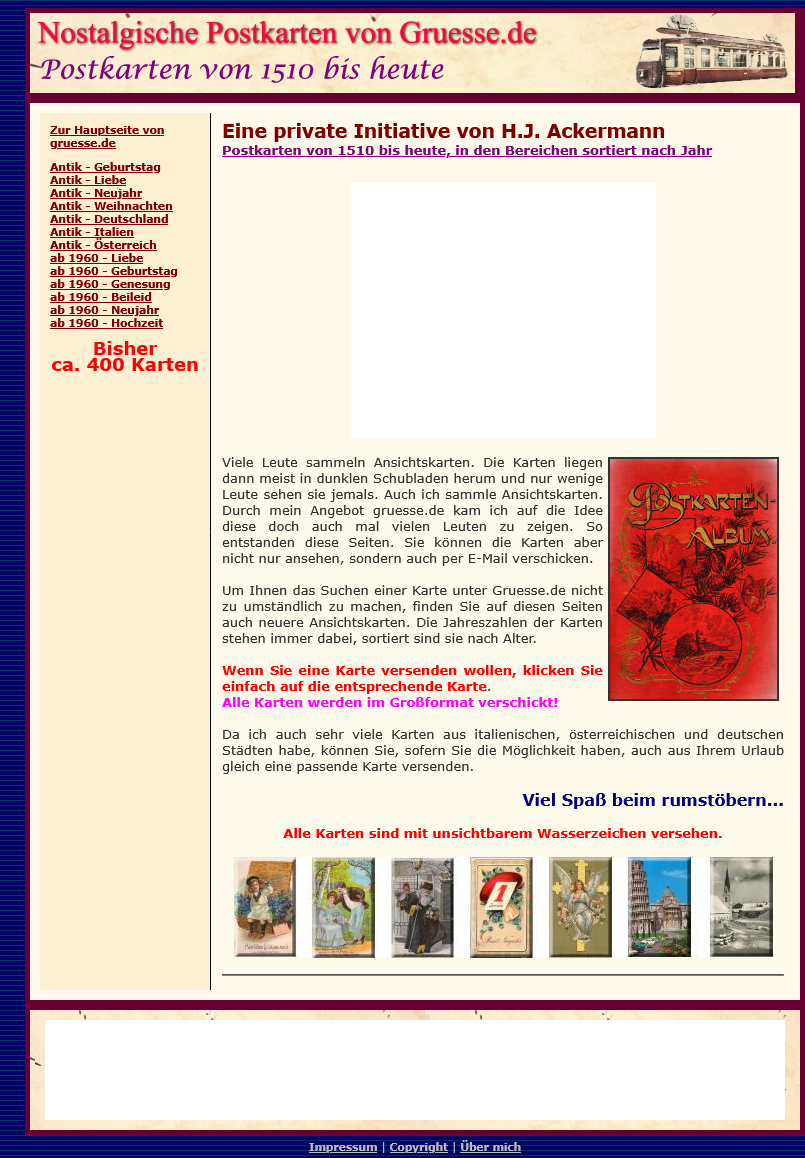 Nostalgische Postkarten