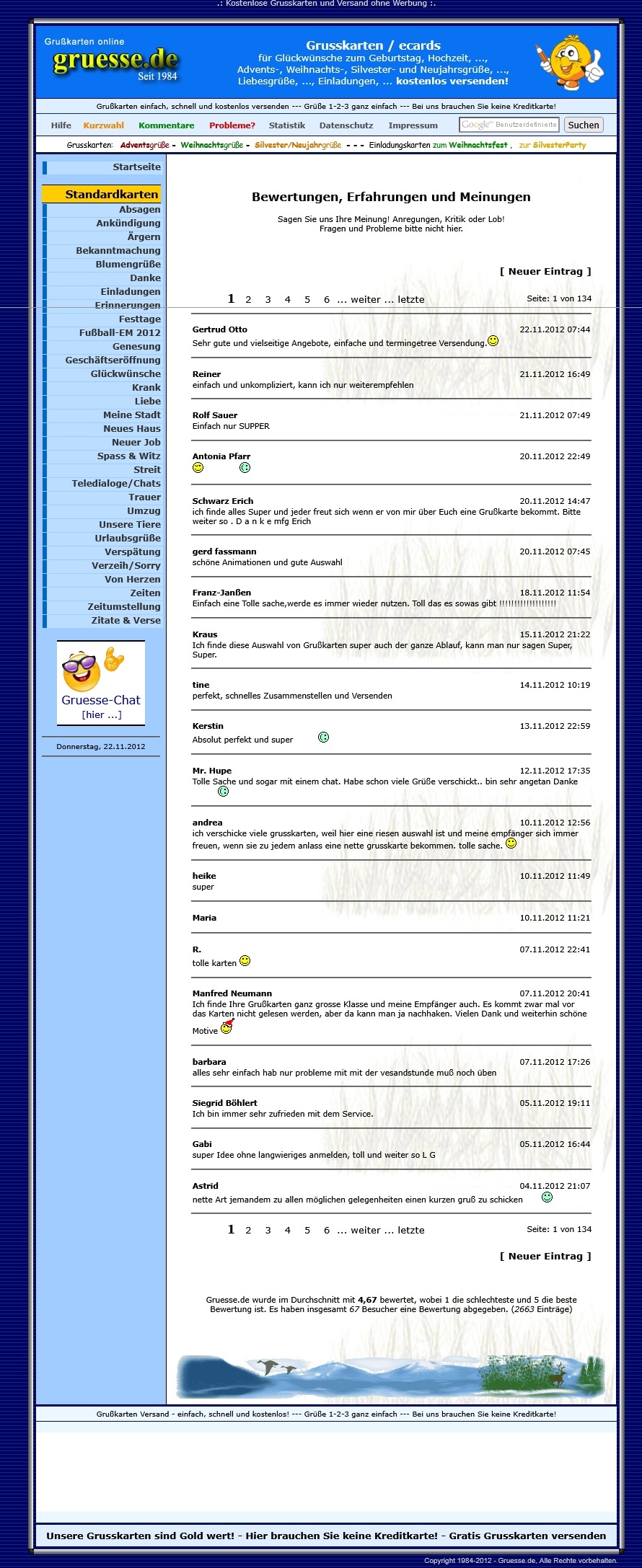 Gästebuch 2012