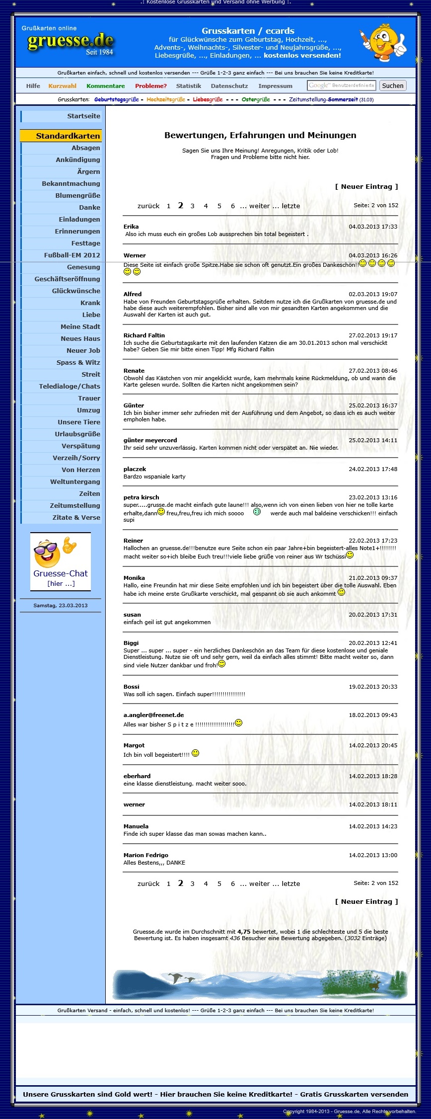 Kostenlose Grusskarten Lady