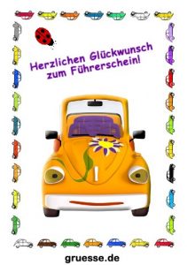 grusskarte glueckwuensche fuehrerschein 005