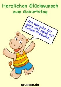 grusskarte glueckwuensche geburtstag kinder 007