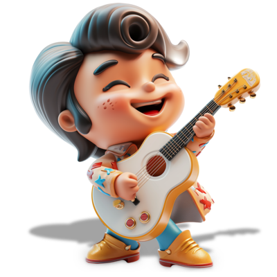 elvis with guitar 400 clr 29522