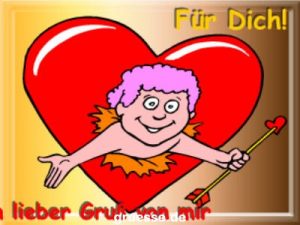 grusskarte Herzensgruesse liebe comic k 017