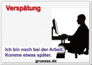 grusskarte diverses verspaetung b 006