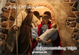 grusskarte festtage weihnachten krippen b 004