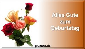 grusskarte glueckwuensche geburtstag blumen b 007