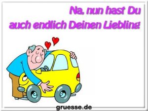 grusskarte glueckwuensche neues auto k 003